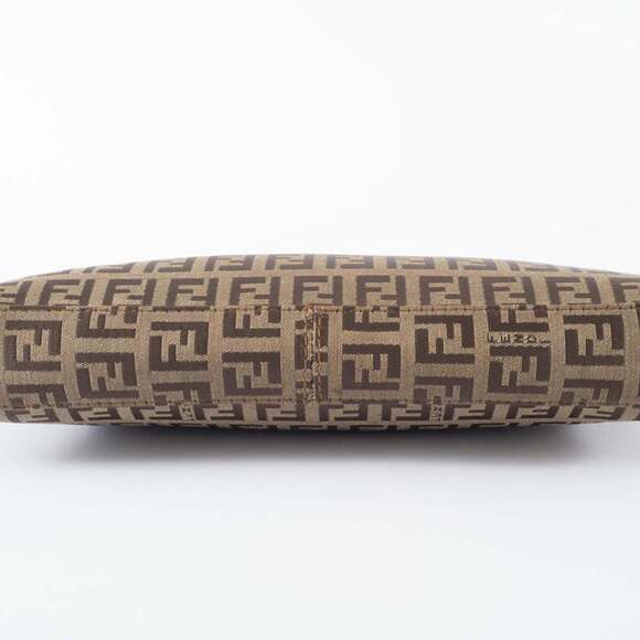 FENDI Cream Leather Zucca Shoulder Bag - Picture 10 of 16